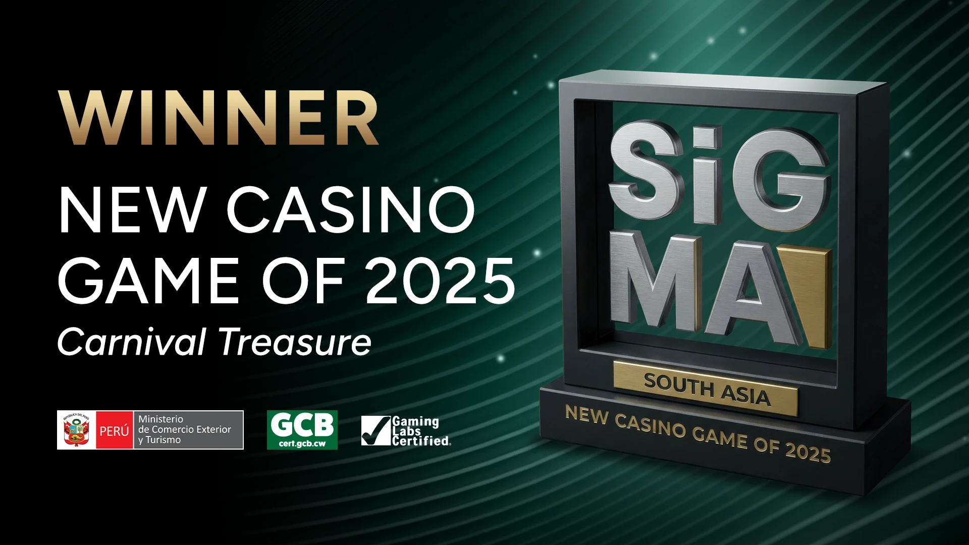 SA Gaming’s Carnival Treasure won “New Casino Game of 2025” at the SiGMA South Asia Awards
